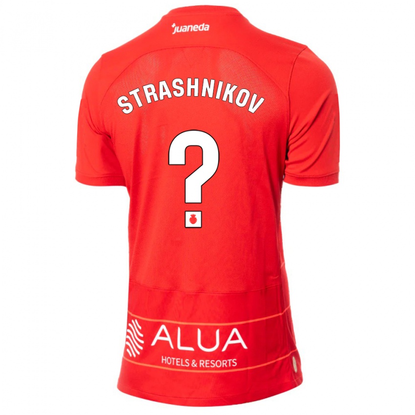 Criança Camisola Nikolay Strashnikov #0 Vermelho Principal 2023/24 Camisa Brasil