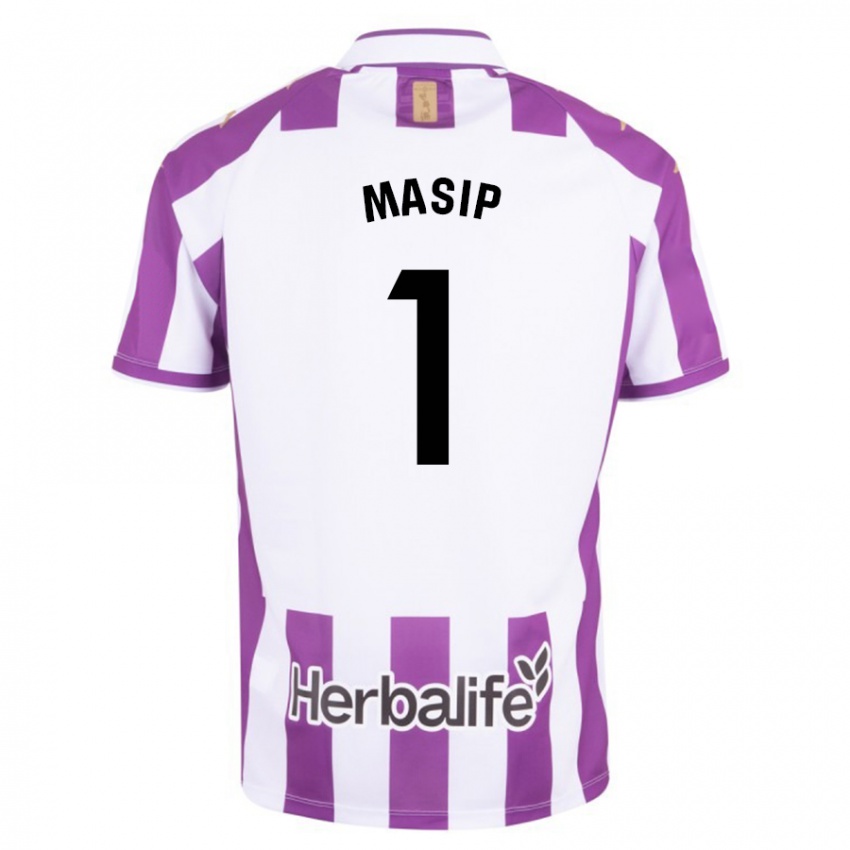 Criança Camisola Jordi Masip #1 Roxo Principal 2023/24 Camisa Brasil