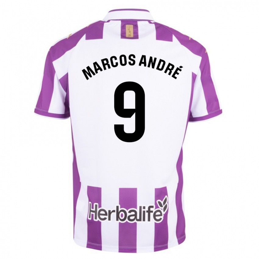 Criança Camisola Marcos André #9 Roxo Principal 2023/24 Camisa Brasil