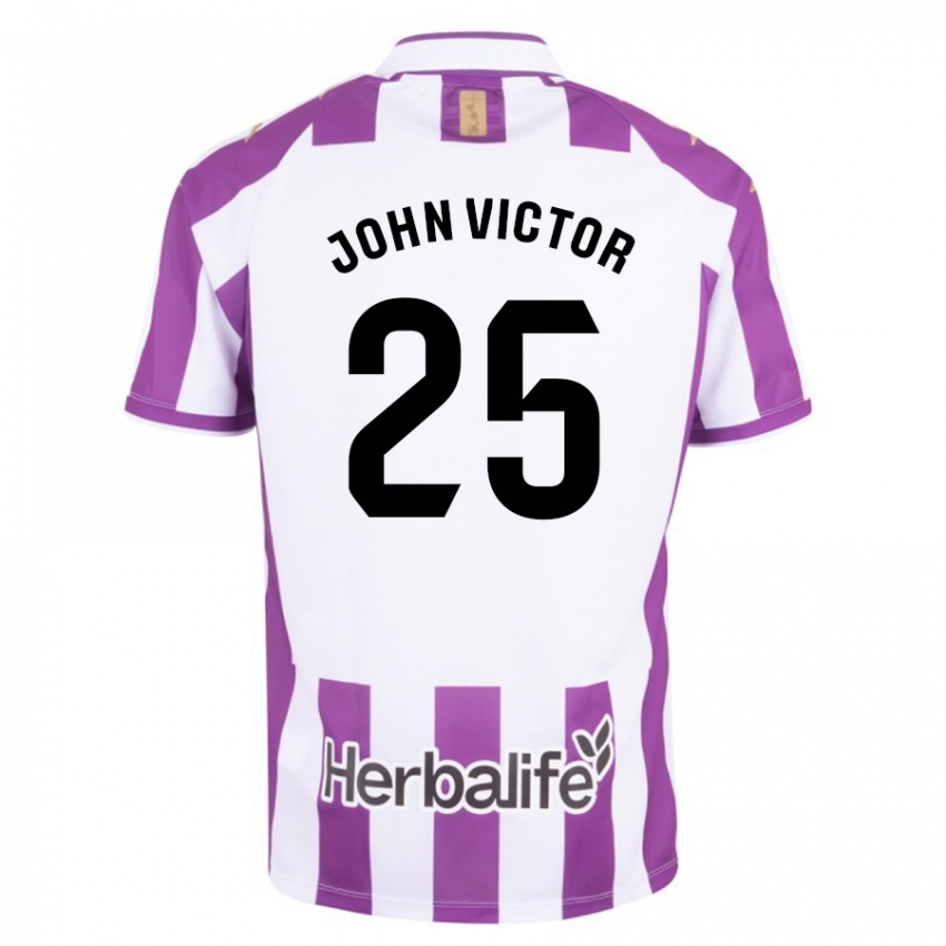 Criança Camisola John Victor #25 Roxo Principal 2023/24 Camisa Brasil