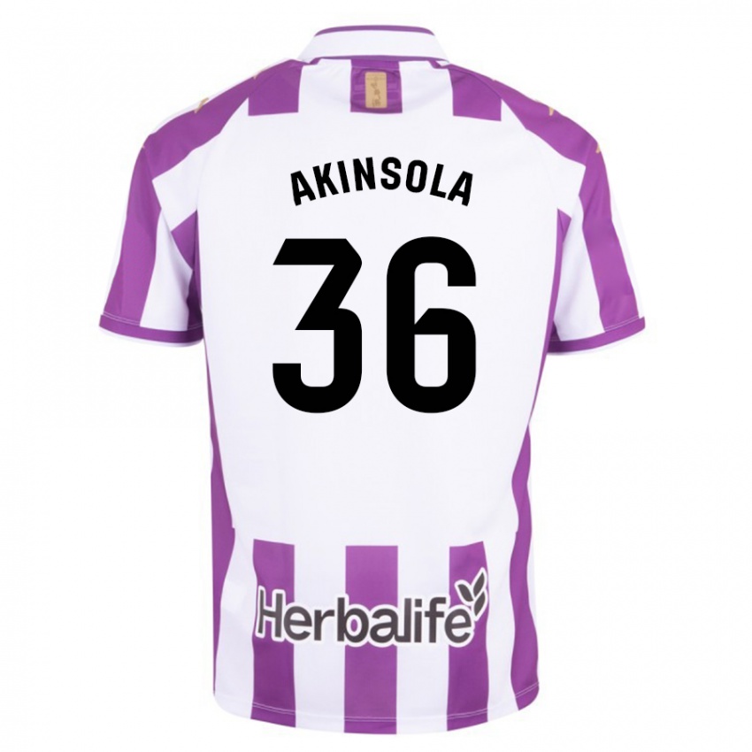 Criança Camisola Tunde Akinsola #36 Roxo Principal 2023/24 Camisa Brasil