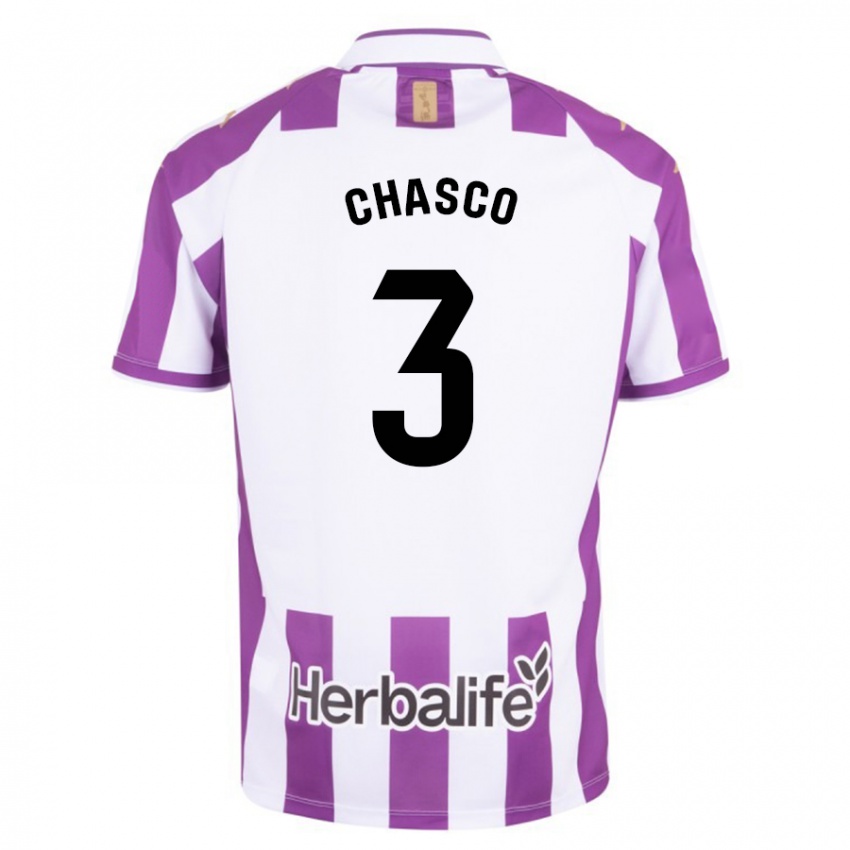 Criança Camisola Raúl Chasco #3 Roxo Principal 2023/24 Camisa Brasil