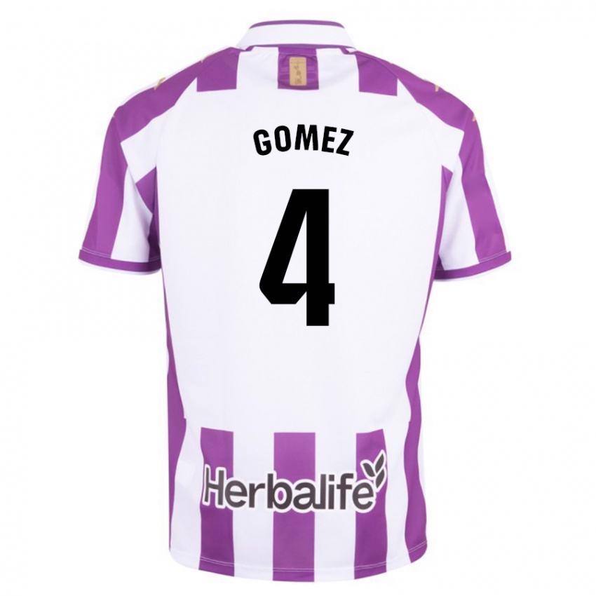 Criança Camisola Adrián Gómez #4 Roxo Principal 2023/24 Camisa Brasil