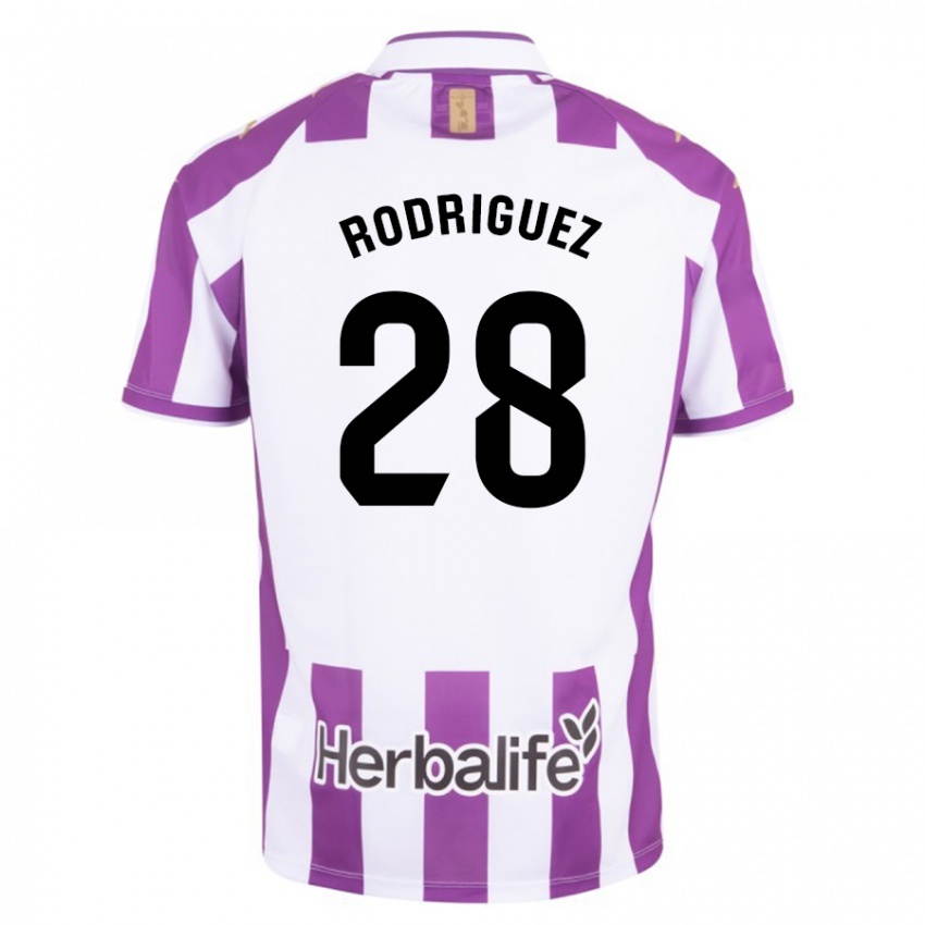 Criança Camisola Yago Rodríguez #28 Roxo Principal 2023/24 Camisa Brasil