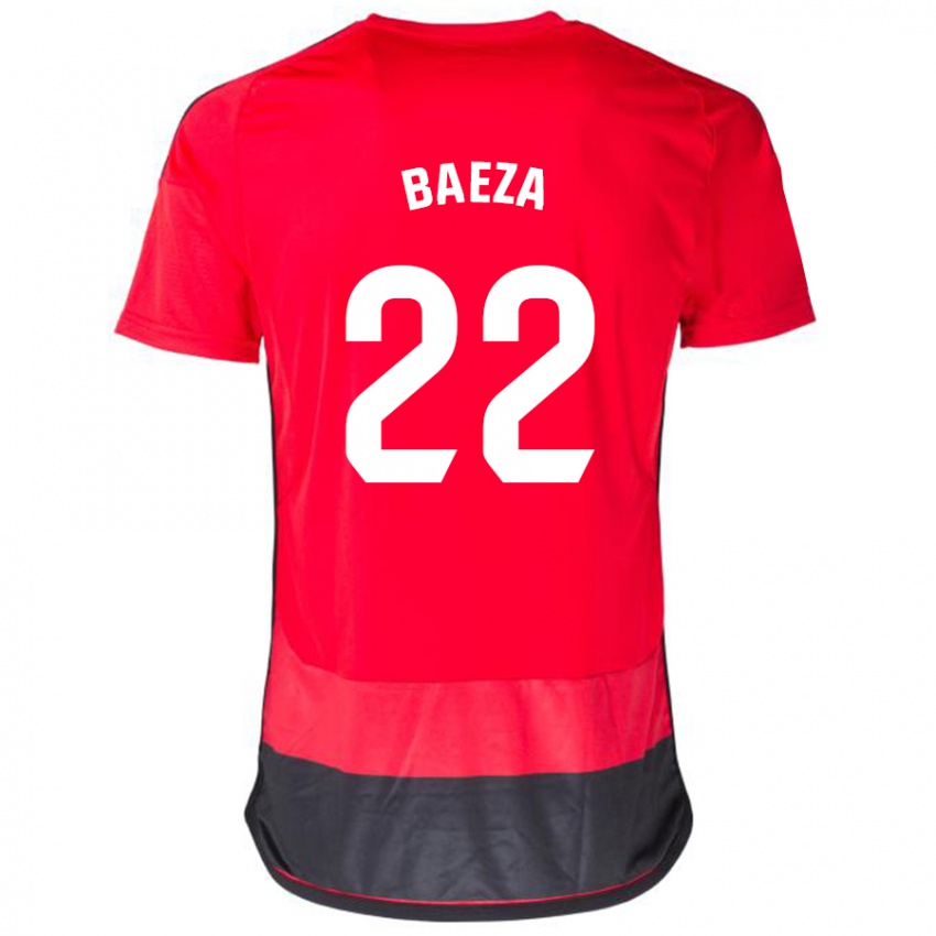 Criança Camisola Miguel Baeza #22 Vermelho Preto Principal 2023/24 Camisa Brasil