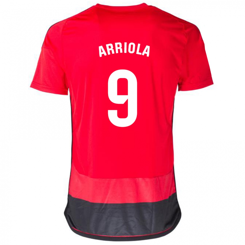 Criança Camisola Marcos Arriola #9 Vermelho Preto Principal 2023/24 Camisa Brasil