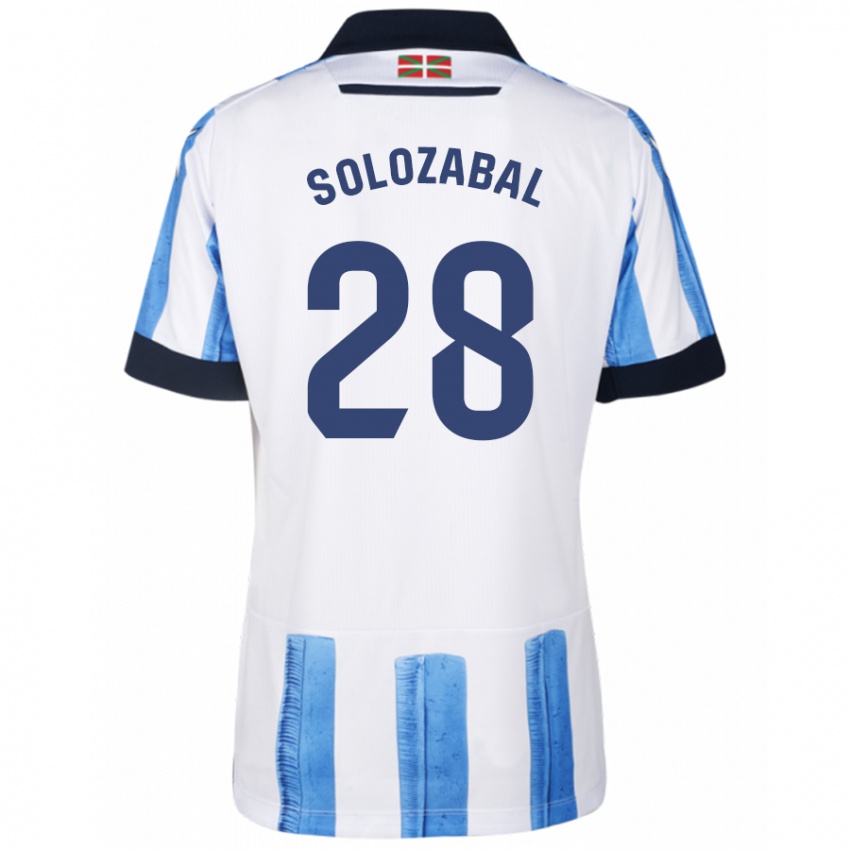 Criança Camisola Malen Solozabal Ibarra #28 Branco Azulado Principal 2023/24 Camisa Brasil