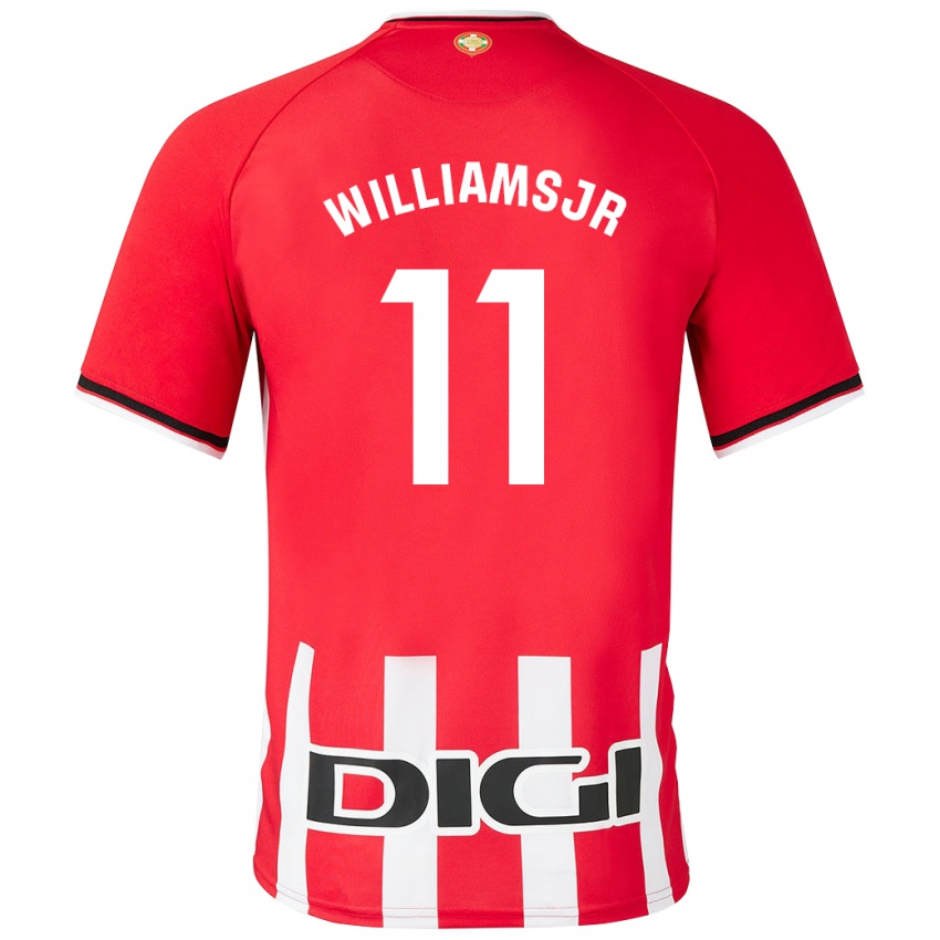 Criança Camisola Nico Williams #11 Vermelho Principal 2023/24 Camisa Brasil