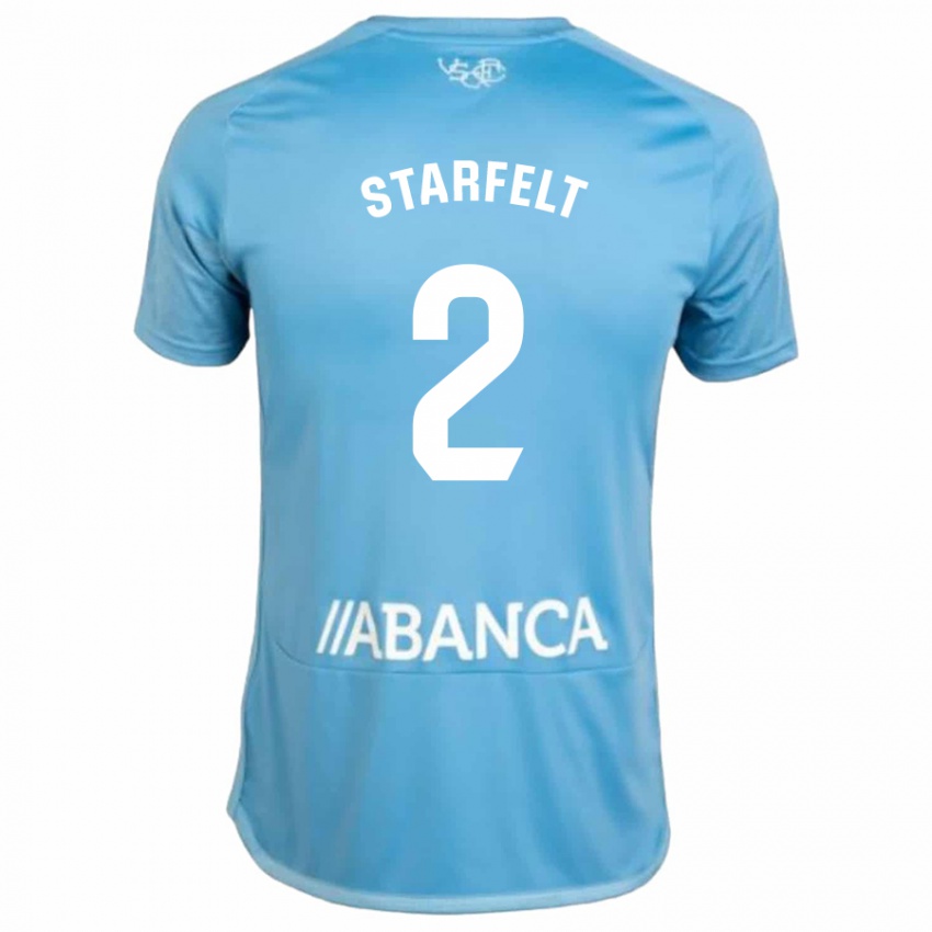 Criança Camisola Carl Starfelt #2 Azul Principal 2023/24 Camisa Brasil