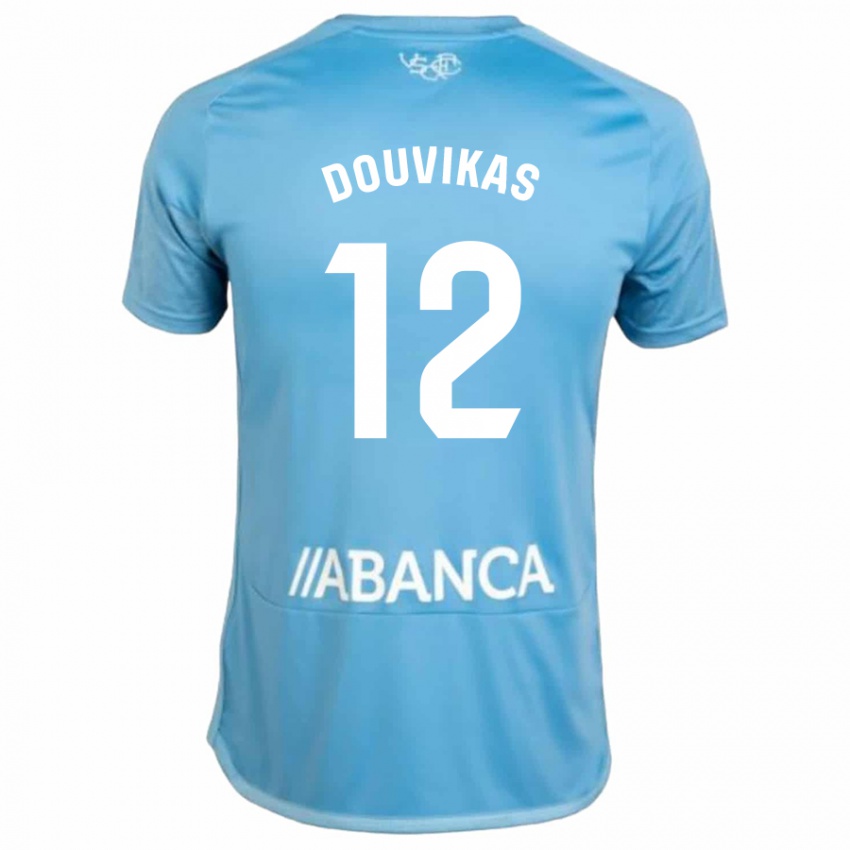 Criança Camisola Anastasios Douvikas #12 Azul Principal 2023/24 Camisa Brasil