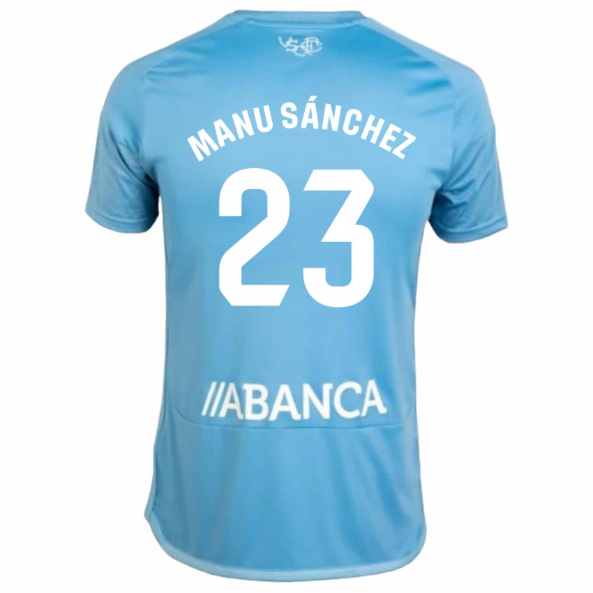 Criança Camisola Manu Sanchez #23 Azul Principal 2023/24 Camisa Brasil