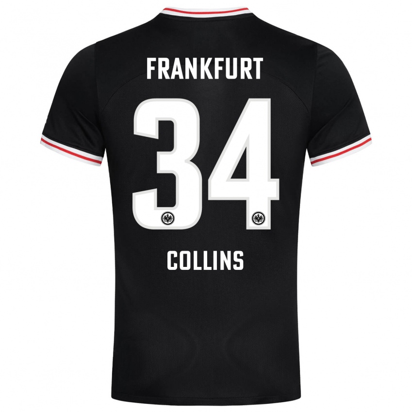 Criança Camisola Nnamdi Collins #34 Preto Alternativa 2023/24 Camisa Brasil