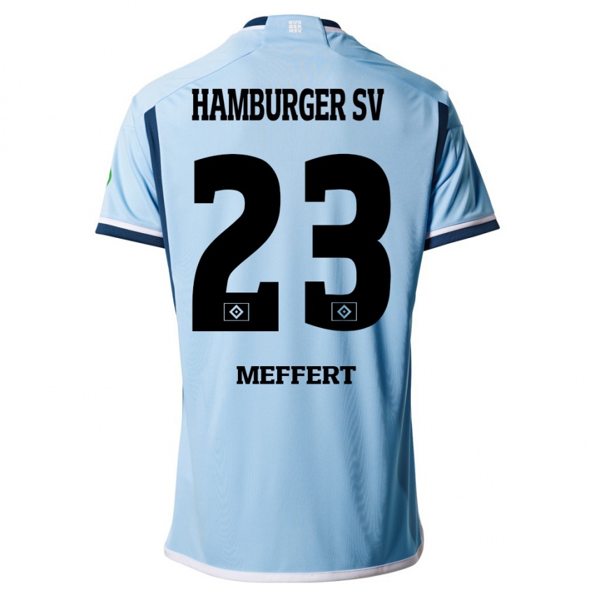 Criança Camisola Jonas Meffert #23 Azul Alternativa 2023/24 Camisa Brasil