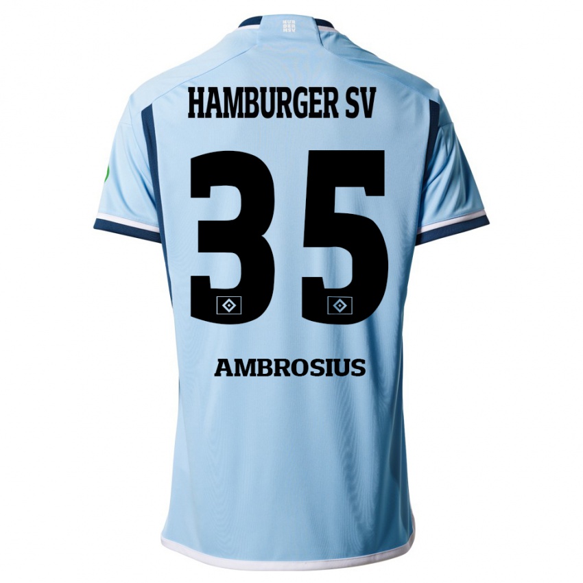 Criança Camisola Stephan Ambrosius #35 Azul Alternativa 2023/24 Camisa Brasil