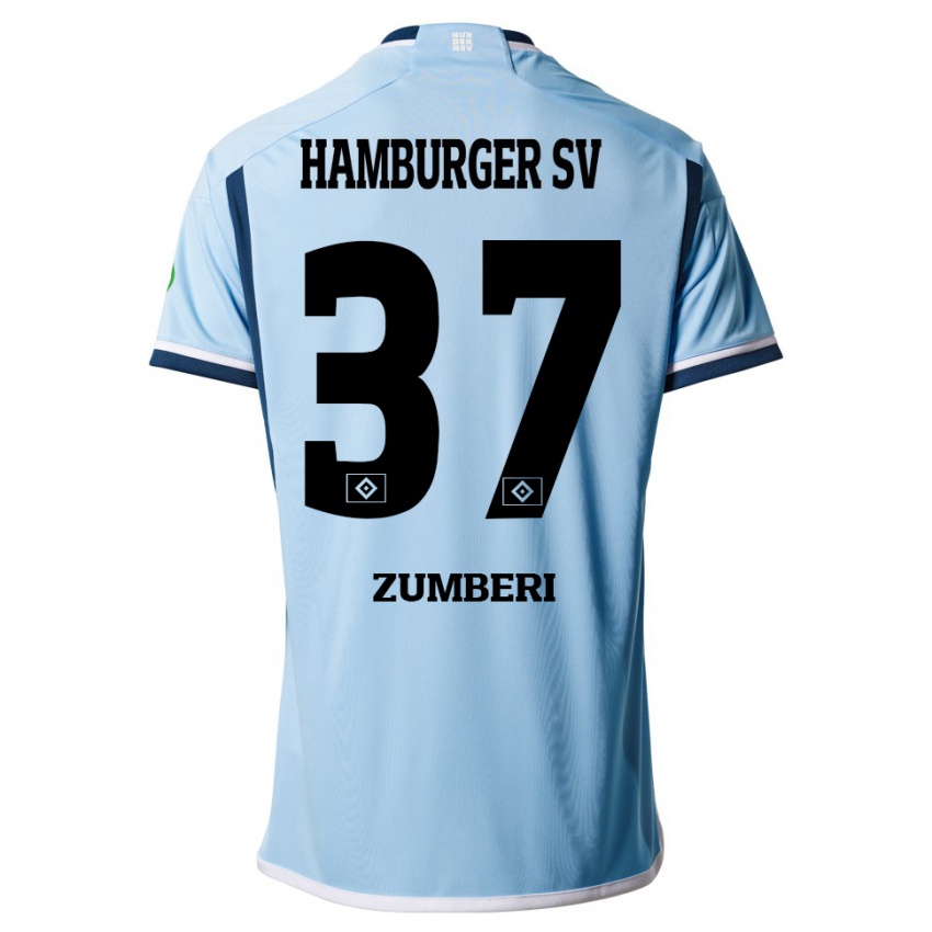 Criança Camisola Valon Zumberi #37 Azul Alternativa 2023/24 Camisa Brasil