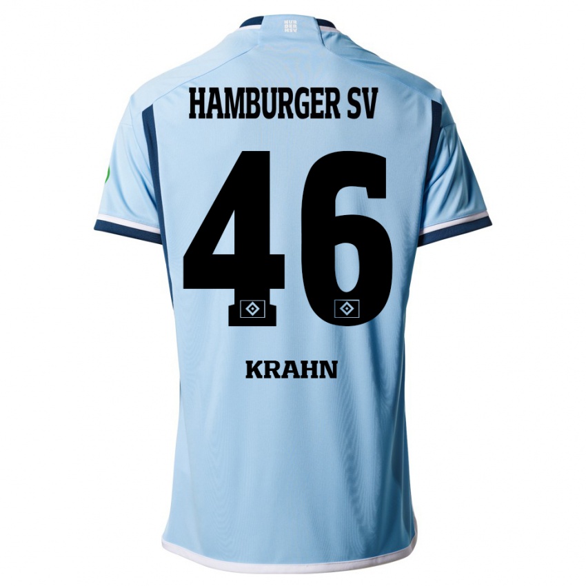 Criança Camisola Elijah Krahn #46 Azul Alternativa 2023/24 Camisa Brasil