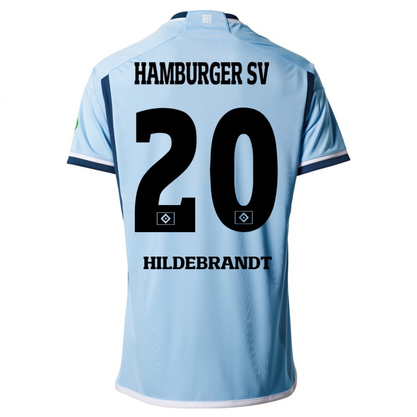 Criança Camisola Tjark Hildebrandt #20 Azul Alternativa 2023/24 Camisa Brasil