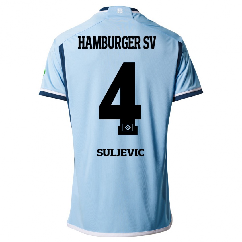 Criança Camisola Almin Suljevic #4 Azul Alternativa 2023/24 Camisa Brasil