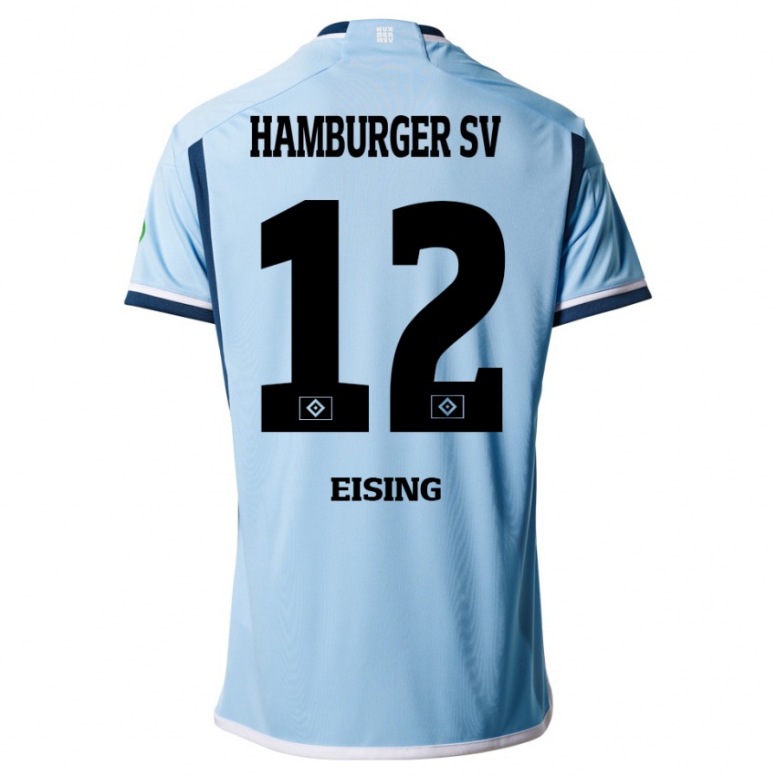 Criança Camisola Luis Eising #12 Azul Alternativa 2023/24 Camisa Brasil