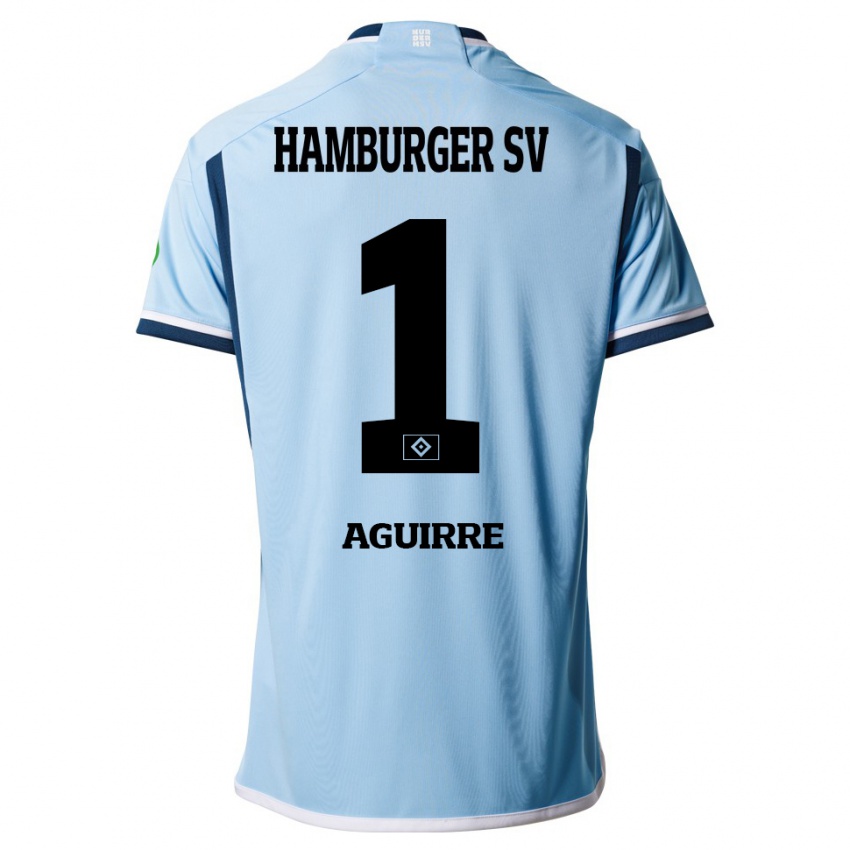 Criança Camisola José Aguirre #1 Azul Alternativa 2023/24 Camisa Brasil