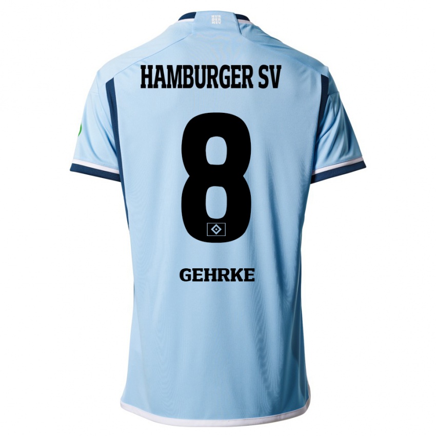 Criança Camisola Stefan Gehrke #8 Azul Alternativa 2023/24 Camisa Brasil