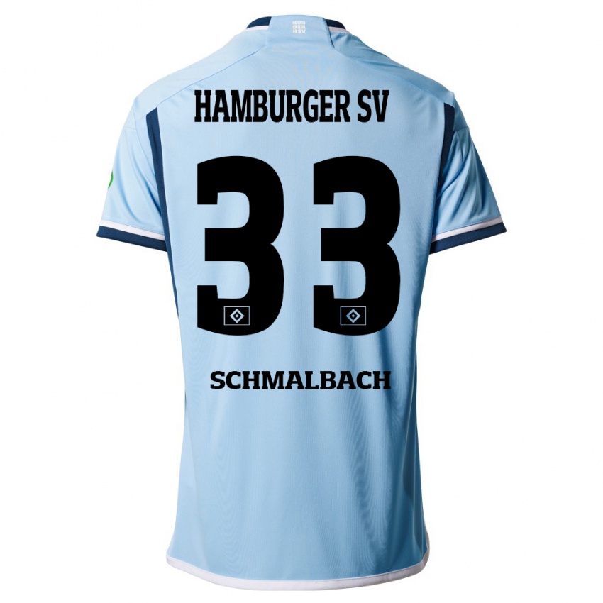 Criança Camisola Sebastian Schmalbach #33 Azul Alternativa 2023/24 Camisa Brasil