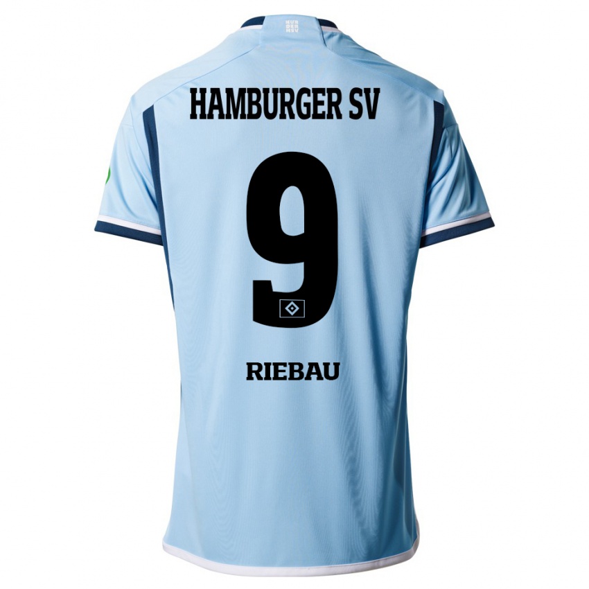 Criança Camisola Henry Riebau #9 Azul Alternativa 2023/24 Camisa Brasil