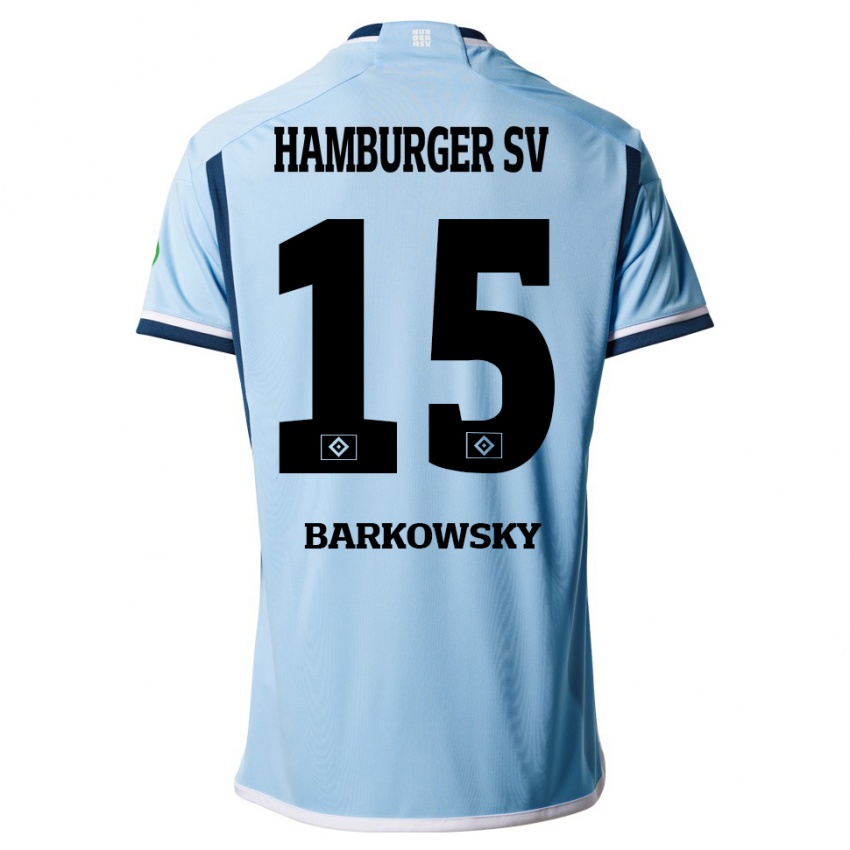 Criança Camisola Finn Barkowsky #15 Azul Alternativa 2023/24 Camisa Brasil