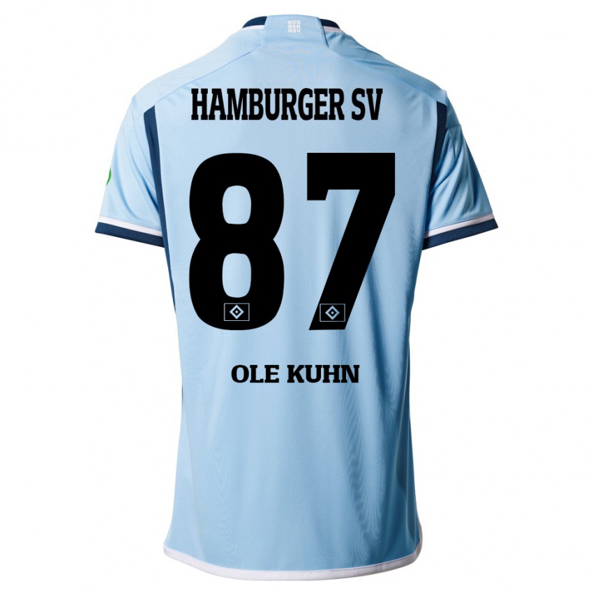 Criança Camisola Niklas Ole Kühn #87 Azul Alternativa 2023/24 Camisa Brasil