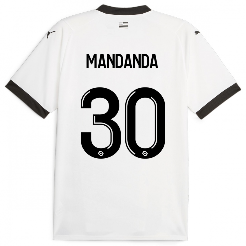Criança Camisola Steve Mandanda #30 Branco Alternativa 2023/24 Camisa Brasil