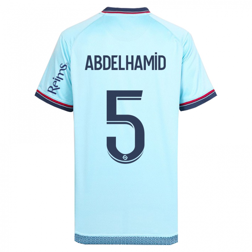 Criança Camisola Yunis Abdelhamid #5 Céu Azul Alternativa 2023/24 Camisa Brasil