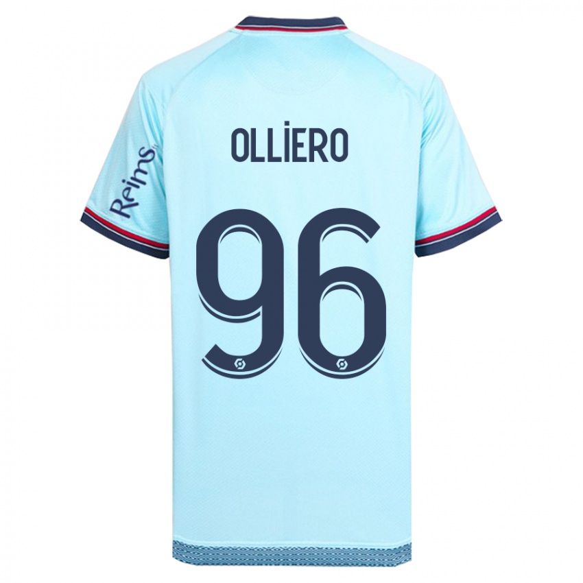 Criança Camisola Alexandre Olliero #96 Céu Azul Alternativa 2023/24 Camisa Brasil