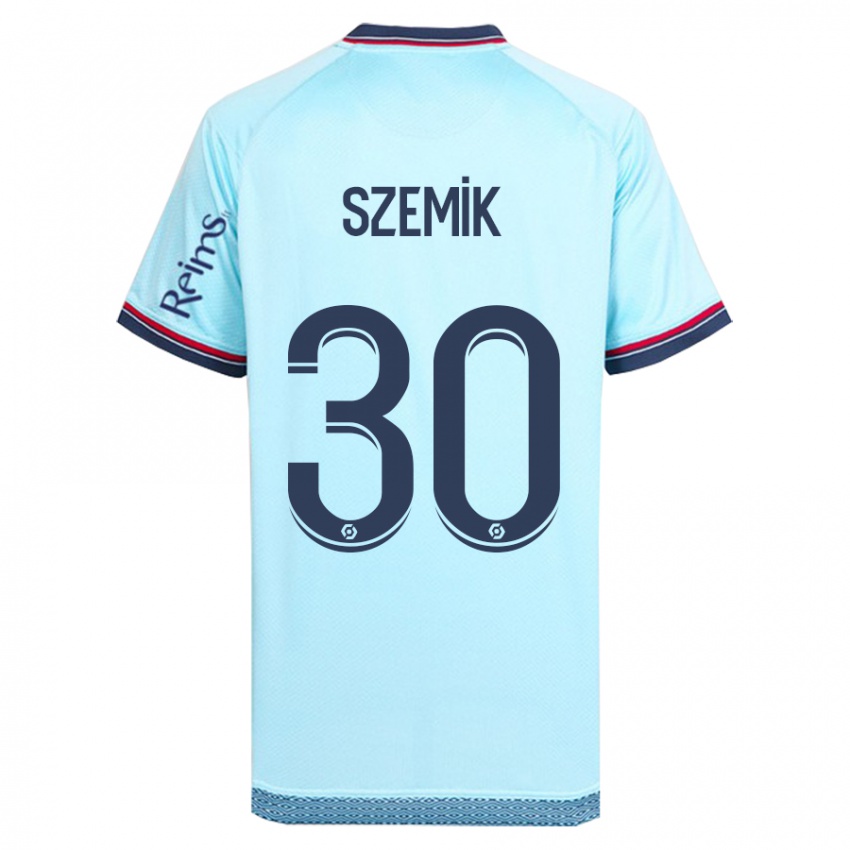 Criança Camisola Kinga Szemik #30 Céu Azul Alternativa 2023/24 Camisa Brasil