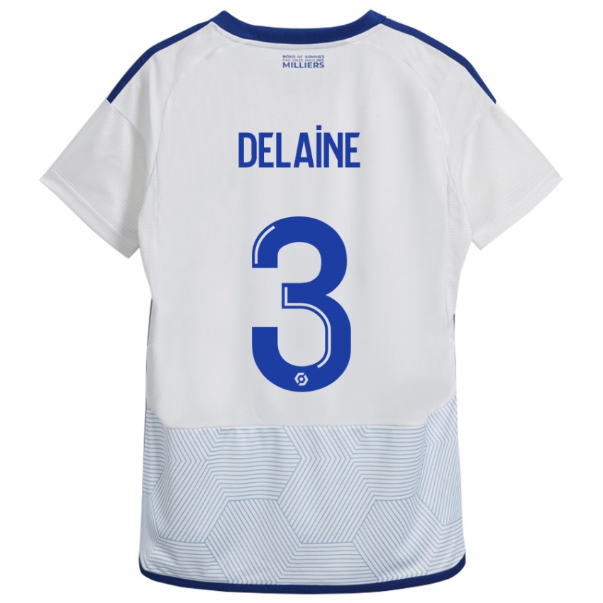 Criança Camisola Thomas Delaine #3 Branco Alternativa 2023/24 Camisa Brasil