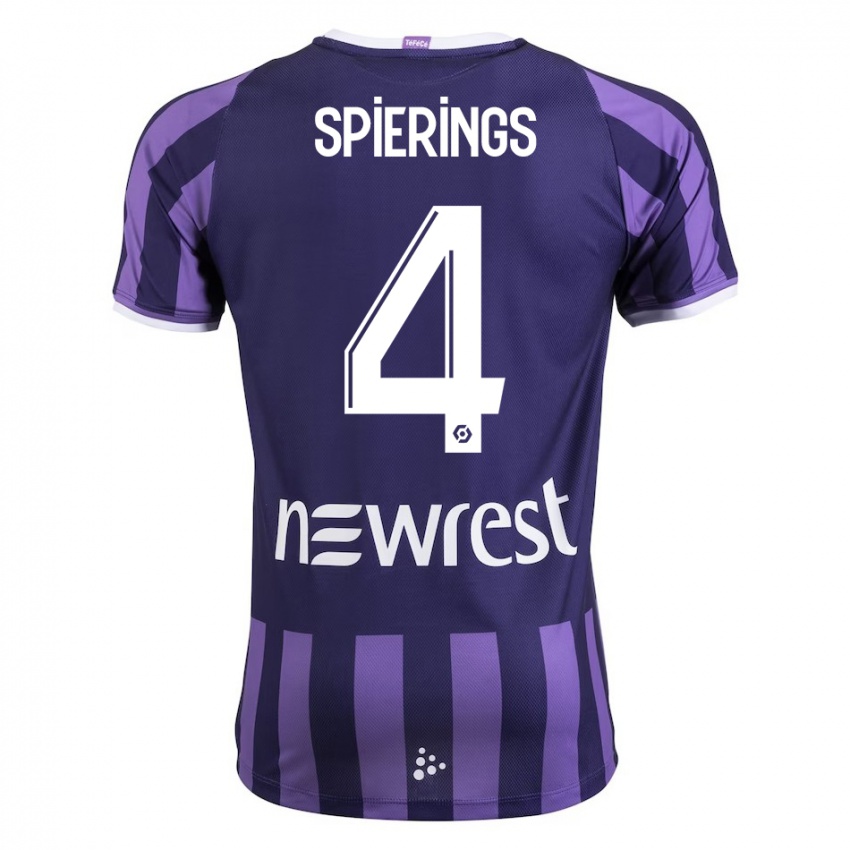 Criança Camisola Stijn Spierings #4 Roxo Alternativa 2023/24 Camisa Brasil