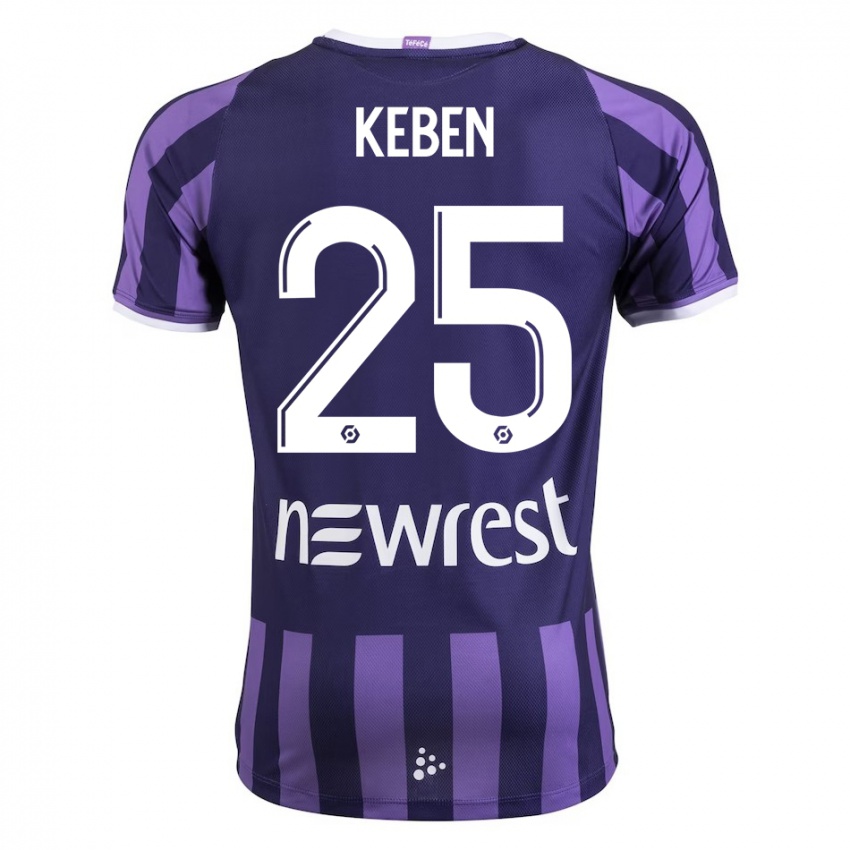 Criança Camisola Kévin Keben #25 Roxo Alternativa 2023/24 Camisa Brasil