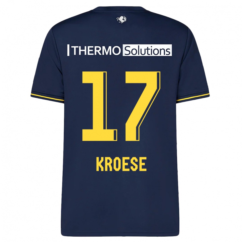 Criança Camisola Fieke Kroese #17 Marinha Alternativa 2023/24 Camisa Brasil