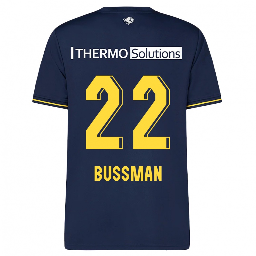 Criança Camisola Fiene Bussman #22 Marinha Alternativa 2023/24 Camisa Brasil