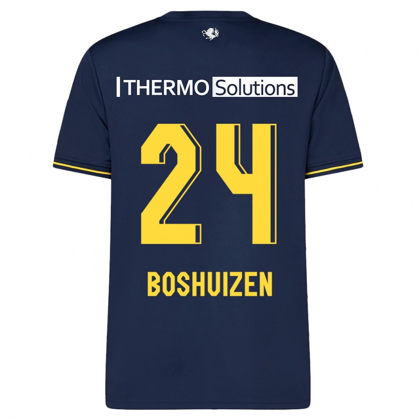 Criança Camisola Annouk Boshuizen #24 Marinha Alternativa 2023/24 Camisa Brasil