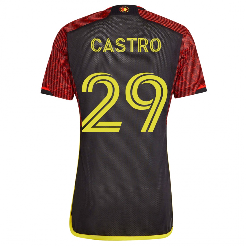 Criança Camisola Jacob Castro #29 Laranja Alternativa 2023/24 Camisa Brasil
