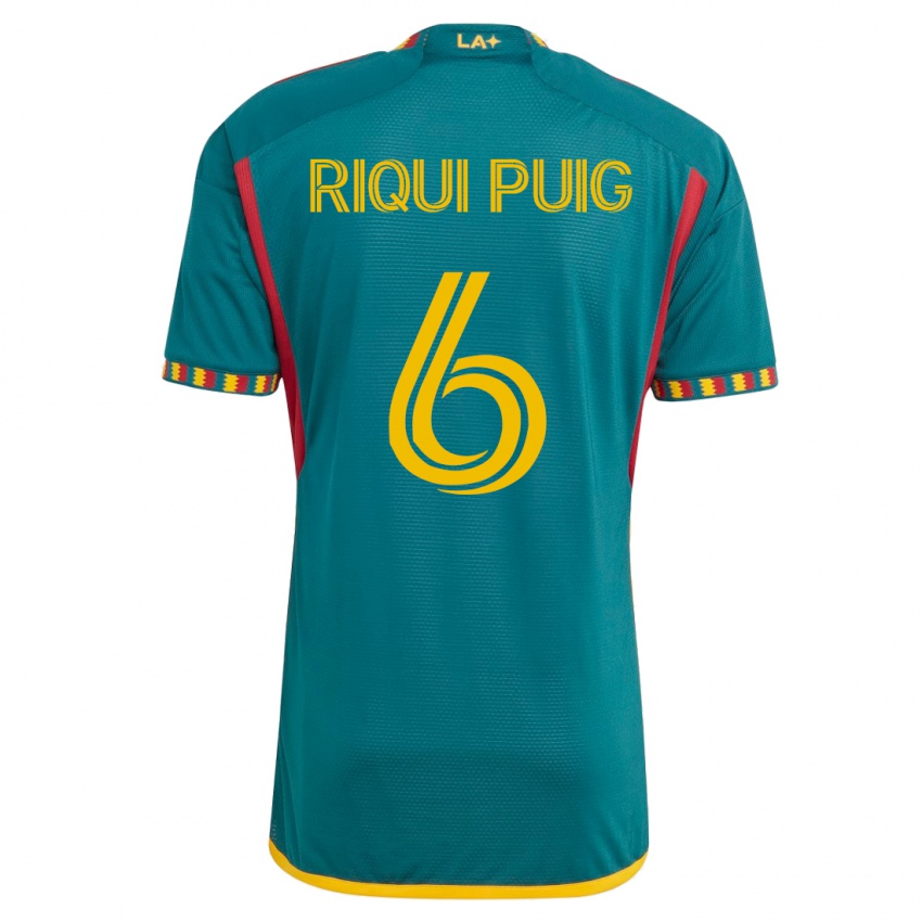 Criança Camisola Riqui Puig #6 Verde Alternativa 2023/24 Camisa Brasil