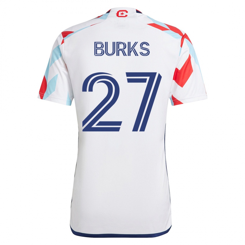 Criança Camisola Kendall Burks #27 Branco Azul Alternativa 2023/24 Camisa Brasil