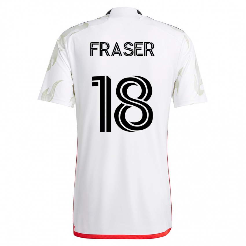 Criança Camisola Liam Fraser #18 Branco Alternativa 2023/24 Camisa Brasil