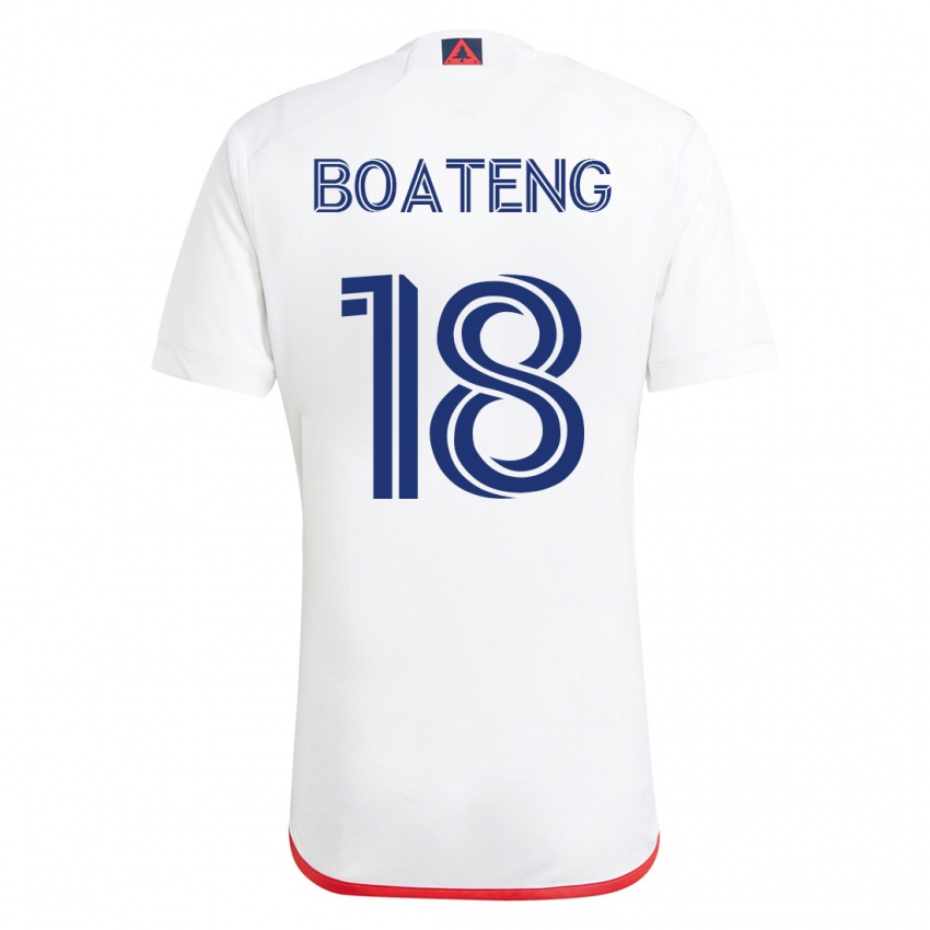 Criança Camisola Emmanuel Boateng #18 Branco Vermelho Alternativa 2023/24 Camisa Brasil