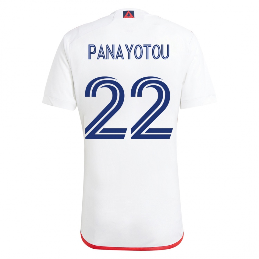 Criança Camisola Jack Panayotou #22 Branco Vermelho Alternativa 2023/24 Camisa Brasil