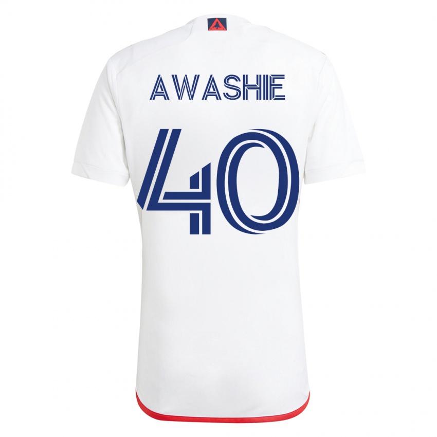 Criança Camisola Ben Awashie #40 Branco Vermelho Alternativa 2023/24 Camisa Brasil