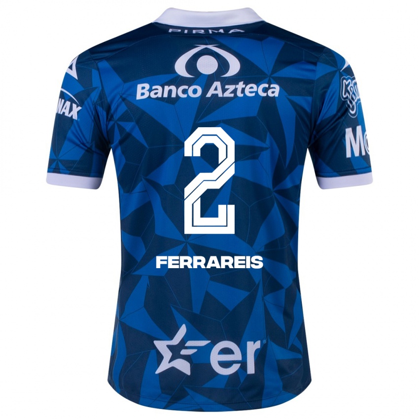 Criança Camisola Gustavo Ferrareis #2 Azul Alternativa 2023/24 Camisa Brasil