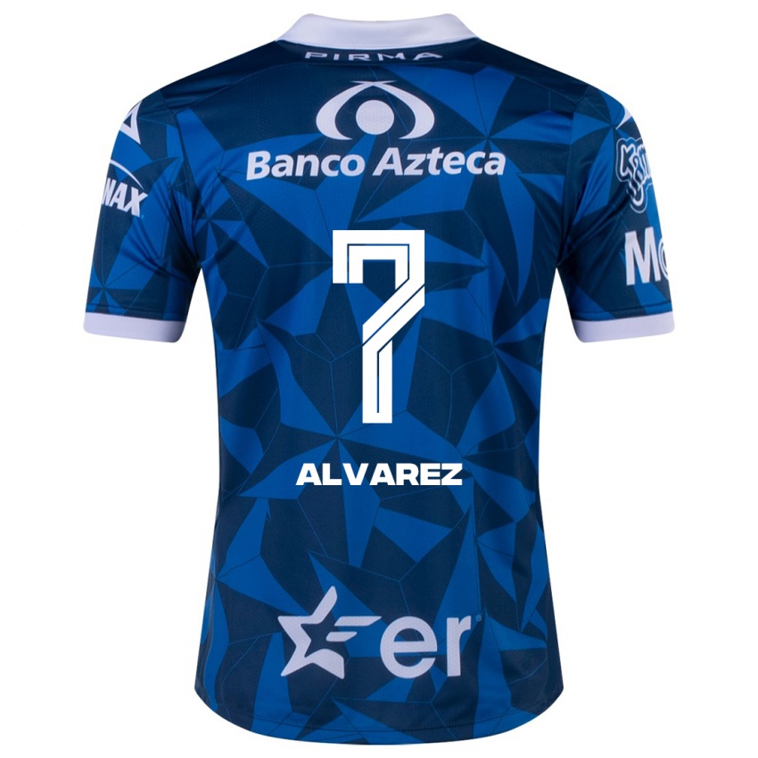 Criança Camisola Daniel Álvarez #7 Azul Alternativa 2023/24 Camisa Brasil