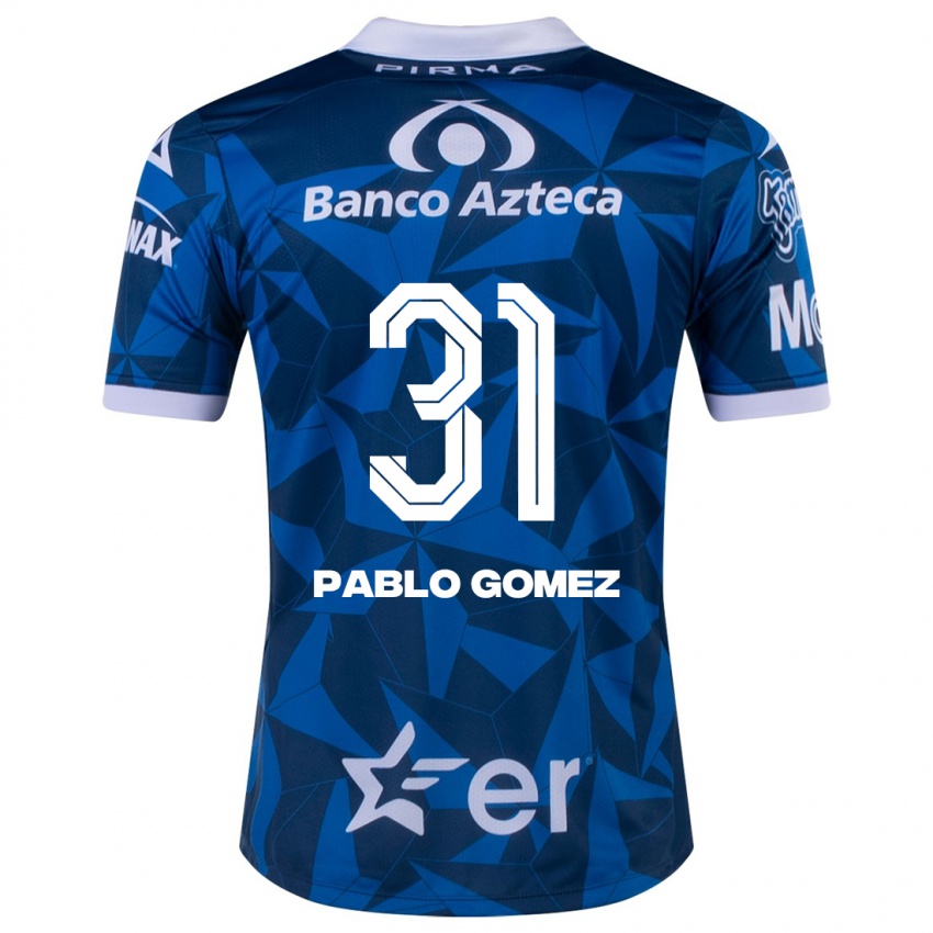 Criança Camisola Juan Pablo Gómez #31 Azul Alternativa 2023/24 Camisa Brasil