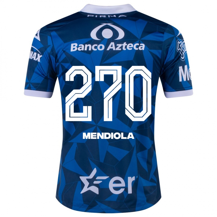 Criança Camisola Carlos Mendiola #270 Azul Alternativa 2023/24 Camisa Brasil